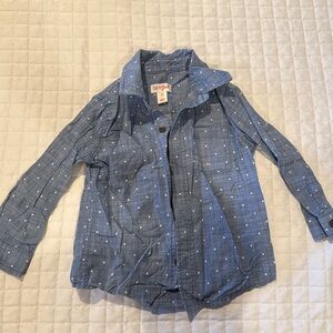 Little girl button down chambray top.